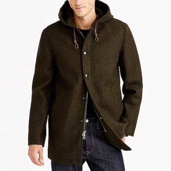 men's wool coat with hood